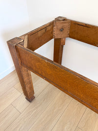 **SOLD** Antique 8' Bakers Harvest Table, Eat-In Kitchen Island Farmhouse Dining Table - Solid Quarter Sewn Oak - FREE SHIPPING