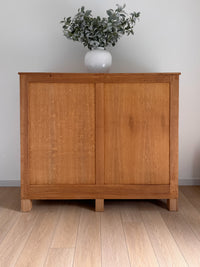 Antique 1890s Oak Apothecary Cabinet, Chest of Tin Drawers, Retail Storage Cabinet