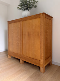 Antique 1890s Oak Apothecary Cabinet, Chest of Tin Drawers, Retail Storage Cabinet
