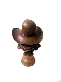 **SOLD** Saddle Tramp Cowboy Bust - Bronze Statue by JL (Jerry) Snodgrass - Collectable Western Sculpture