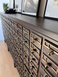 Vintage One-of-a-Kind 200-Drawer Library Card Catalog Cabinet from San Diego County Library - Refinished