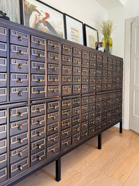Vintage One-of-a-Kind 200-Drawer Library Card Catalog Cabinet from San Diego County Library - Refinished