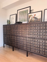 Vintage One-of-a-Kind 200-Drawer Library Card Catalog Cabinet from San Diego County Library - Refinished