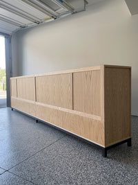 Vintage 12 Ft Oak Retail Mercantile Shop Counter Display Cabinet - 6 Robust Drawers and Shelving - Oversized - FREE Shipping!