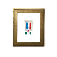 1974 Marianne First Day Maximum Card Paris - Vintage France Framed Art