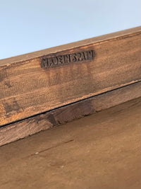 **SOLD** Antique Spanish Primitive Apron Baking or Rustic Farmhouse Table or Desk with Drawers and Side Leaf