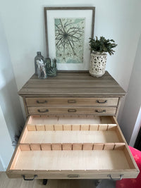 **SOLD** 1/2 Meticulously Restored, One-of-a-Kind, Historic, Versatile, 12 Drawer, Letterpress Type Set Printers Cabinet