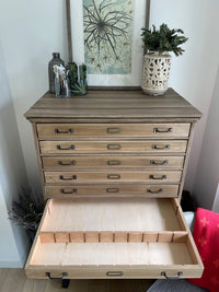 **SOLD** 1/2 Meticulously Restored, One-of-a-Kind, Historic, Versatile, 12 Drawer, Letterpress Type Set Printers Cabinet