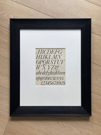 Vintage Industrial Font Alphabet Graphic Framed Art