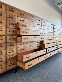 Antique 63 Drawer Lab, Parts or Apothecary Storage Cabinet, Card Catalog, Chest of Drawers or Haberdashery Mercantile Shop Statement Piece
