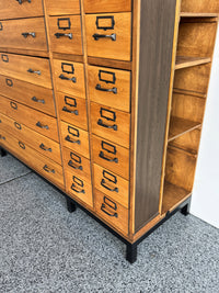 Antique 63 Drawer Lab, Parts or Apothecary Storage Cabinet, Card Catalog, Chest of Drawers or Haberdashery Mercantile Shop Statement Piece