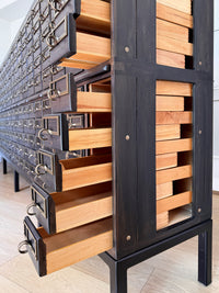 Vintage One-of-a-Kind 200-Drawer Library Card Catalog Cabinet from San Diego County Library - Refinished