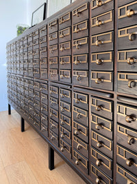 Vintage One-of-a-Kind 200-Drawer Library Card Catalog Cabinet from San Diego County Library - Refinished