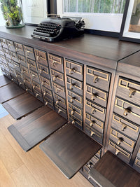 Vintage One-of-a-Kind 200-Drawer Library Card Catalog Cabinet from San Diego County Library - Refinished