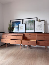 Pair of MCM 1961 Swedish DUX Teak Dressers, Credenzas, Night Stands – Mid-Century Modern