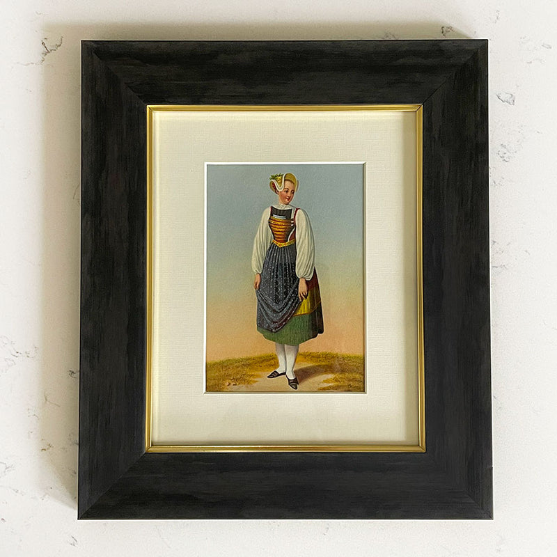 Aargua Swiss Woman - Vintage Framed Print