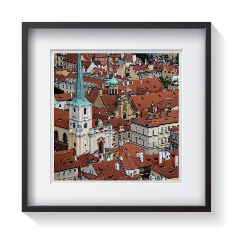The stunning architecture and famous roof tops in Prague, Czech Republic. Framed fine art europe architecture and cityscape photography by Amanda Hedlund.