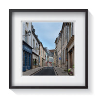 Colorful French village in Loire Valley. Framed fine art architecture and Europe photography by Andrew Grant.  Framed wall art for your home, office, business, restaurant, bar, vacation house or hotel.