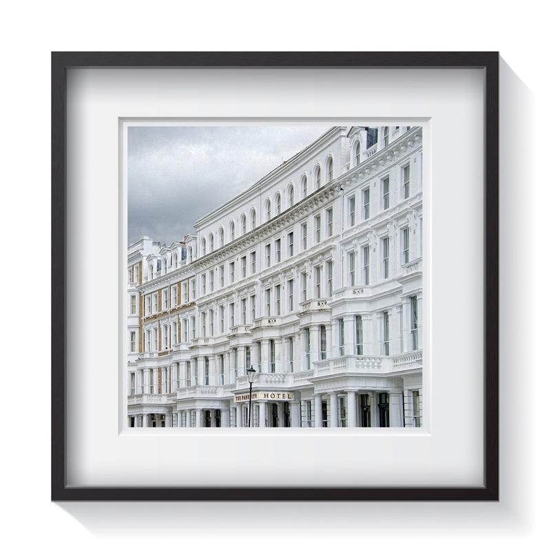 The curved white art deco building in London, England. Framed fine art architecture photography by Amanda Hedlund.  Framed wall art for your home, office, business, restaurant, bar, vacation house or hotel.
