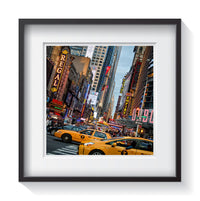 The bustle near Empire State building in New York. Framed fine art architecture and cityscape photography by Andrew Grant.  Framed wall art for your home, office, business, restaurant, bar, vacation house or hotel.