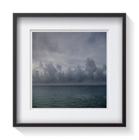 A storm and clouds brewing over the pacific ocean from Cape Foulweather near Depoe Bay, Oregon. Framed fine art waterscape photography by Andrew Grant.  Framed wall art for your home, office, business, restaurant, bar, vacation house or hotel.