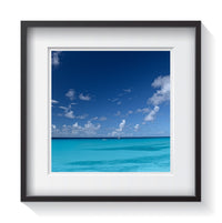 The stunning tropical turquoise waters of Barbados. Framed fine art waterscape photography by Andrew Grant.  Framed wall art for your home, office, business, restaurant, bar, vacation house or hotel.