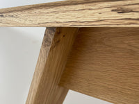 Handcrafted Console, Sofa, Entryway Side Table Solid Spalted White Oak. Handcrafted with a natural live edge in white oak - not only is it black-line spalting, but it combines with a grain wave and some color variation - a really remarkable piece!