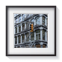 Soho neighborhood of New York City. Framed fine art architecture and art deco photography by Andrew Grant.  Framed wall art for your home, office, business, restaurant, bar, vacation house or hotel.
