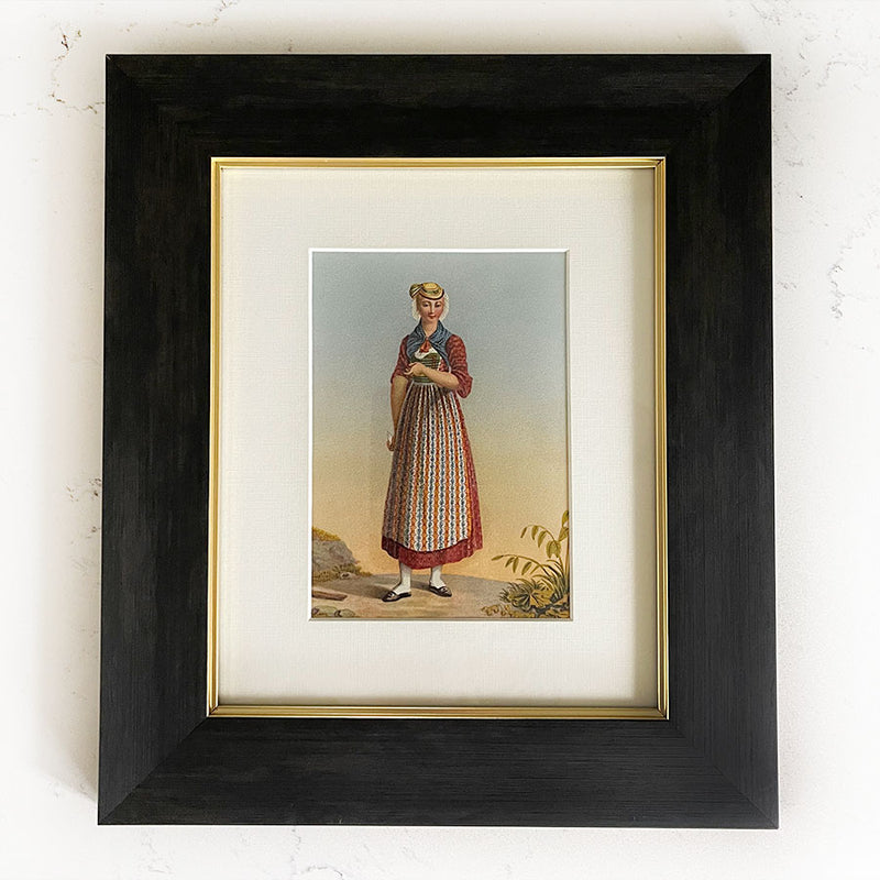 Valais Swiss Woman - Vintage Framed Print