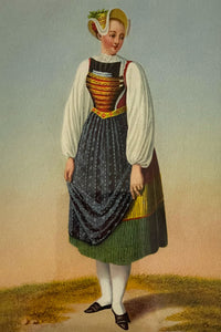 Aargua Swiss Woman - Vintage Framed Print